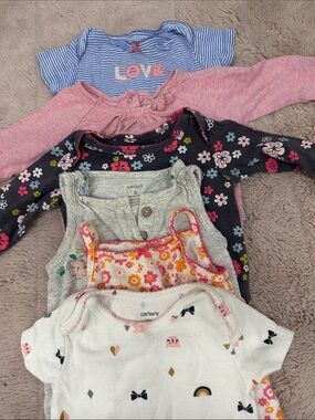 Baby Girl 6m Onsie Bundle